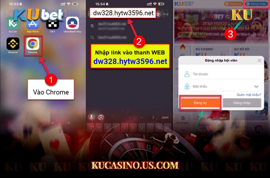 Hướng dẫn đăng ký ku casino từ link kubet real