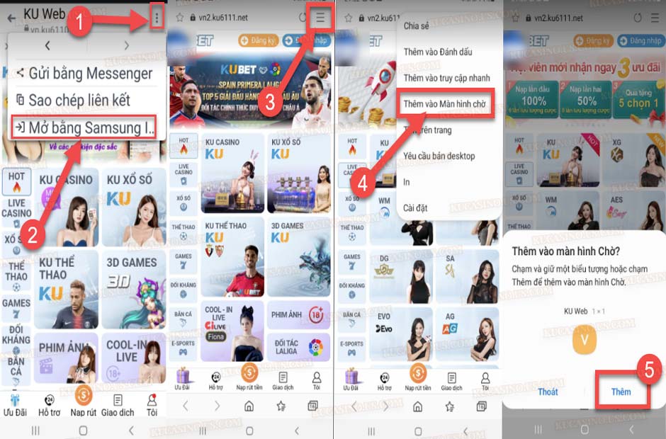 ảnh lưu link ra màn hình ANDROID