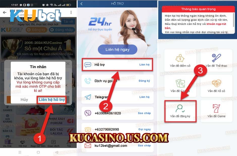 Hướng dẫn mở khóa tài khoản ku do nghi ngờ bị đình chỉ