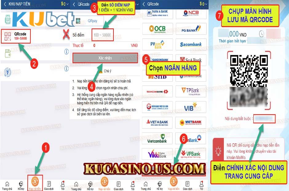 Nạp tiền bằng Qr code