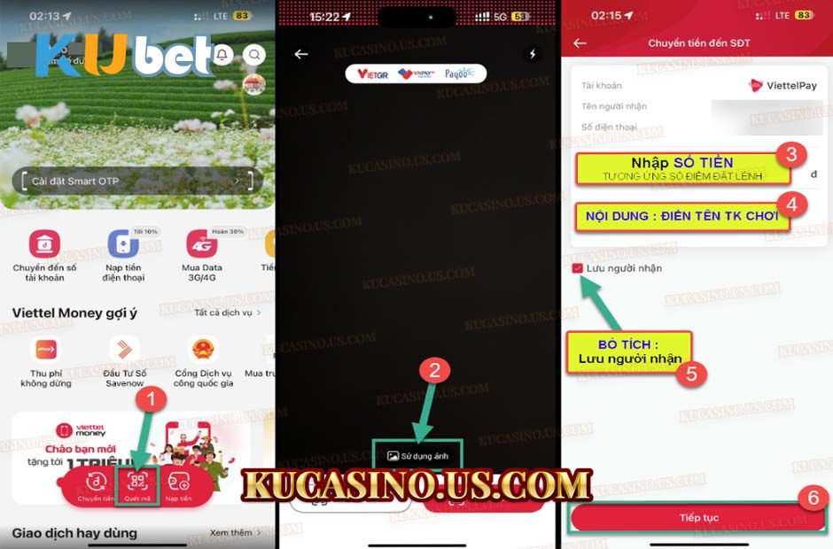 Nạp tiền qua viettel money